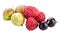 Berries & x28;raspberry, blackcurrant, blackberry, gooseberry& x29; isolat