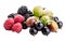 Berries (raspberry, blackcurrant, blackberry, gooseberry) isolat