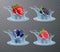 Berries Water Splashes Realistic Set