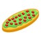 Berry avocado toast icon isometric vector. Bread food