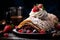 Berry Bliss Creation: Fluffy Pancake Dessert with Whipped Cream