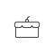 Berry cake outline icon