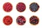 Berry pies isolated on transparent background