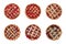 Berry pies isolated on transparent background