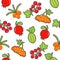 Berry seamless background.