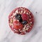 Berry shortcake donut on marble