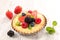 Berry tart with cream