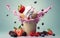 Berry Topped Frozen Yogurt Delight, Generative Ai