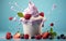 Berry Topped Frozen Yogurt Delight, Generative Ai