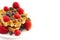 Berry Waffles Isolated on a White Background