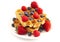 Berry Waffles Isolated on a White Background