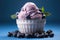 Berrylicious delight: blueberry ice cream