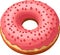 Berrylicious Delight: Illustrated Strawberry Donut