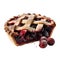 Berrylicious Delight: Irresistible Blackberry Pie Isolated on White Background - Generative AI