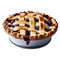 Berrylicious Delight: Irresistible Blueberry Pie Isolated on White Background - Generative AI