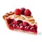 Berrylicious Delight: Irresistible Raspberry Pie Isolated on White Background - Generative AI