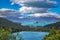 Bertran lake and mountains beautiful landscape, Chile, Patagonia, South America