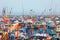 Beruwala, Sri Lanka - 10 February, 2017: Fishing boats stand in Beruwala Harbour, fish market in Bentota or Aluthgama area