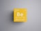 Beryllium. Alkaline earth metals. Chemical Element of Mendeleev\\\'s Periodic Table. 3D illustration