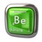 Beryllium Be chemical element from the periodic table green icon
