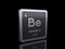 Beryllium Be, element symbol from periodic table series