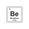 Beryllium Periodic table chemical symbol