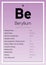 Beryllium Periodic Table Elements Info Card (Layered Vector Illustration) Chemistry Education