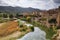 Besalu medieval village landscape