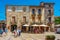 Besalu, Spain, May 28, 2022: Medieval street in Spanish town Bes