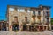 Besalu, Spain, May 28, 2022: Medieval street in Spanish town Bes