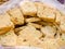 Besan Ki Chakki or Besan Barfi, a Traditional Sweet Dish in rural Indian village.