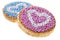 \'Beschuit met muisjes\' with hearts, Dutch food