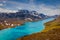 Besseggen above Lake Gjende in Jotunheimen, Norway, Northern Europe