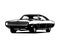 The best 1970 dodge charger car logo for the car industry. isolated white background view from side