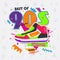 Best of 90s illistration with vintage shoes background