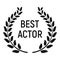 Best actor award icon, simple style