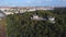 Best aerial top view flightdrone. Bunker Berlin Mitte Flak Tower Humboldthain