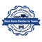 Best auto dealer in town - business stamp