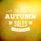 The best autumn sales vintage typography poster