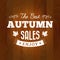 The best autumn sales vintage on wood background