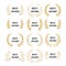 Best award Vector gold award laurel wreath set. Winner label, leaf symbol victory, triumph and success illustration set.