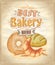 Best bakery here poster concept