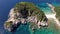 Best Beaches of Corfu island. Limni Glyko. Greece travel
