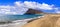Best beaches of Tenerife island - La Tejita beach el Medano.popular for wind surfing.Canary islands