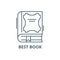 Best book line icon, vector. Best book outline sign, concept symbol, flat illustration