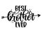 Best Brother ever - Scandinavian style illustration text for family clothes.