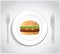 best burger and food silverware illustration