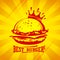 Best burgers, royal hamburger symbol