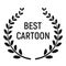 Best cartoon award icon, simple style