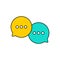 Best chat speech bubble set. Template of message bubbles chat boxes icons. Chat, bubble, speech, message. Vector illustration